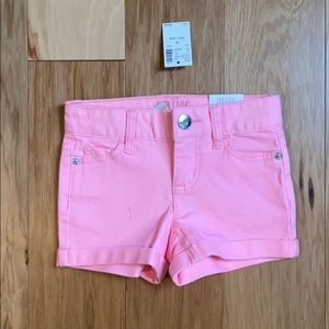 Pink Jean Justice shorts, size 7slim